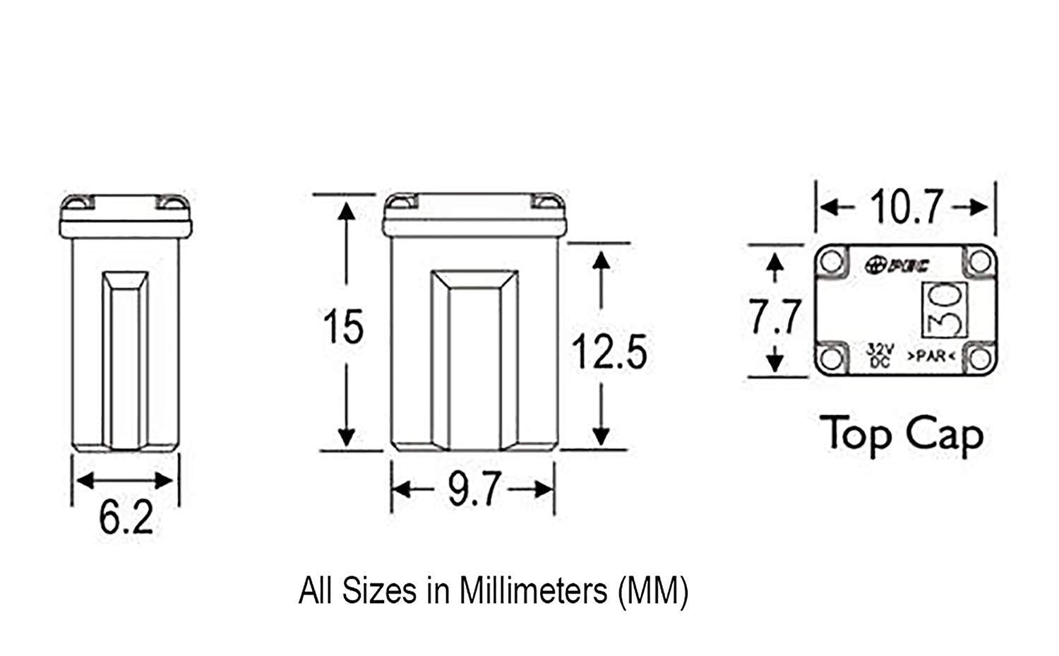 Micro Cartridge Fuses Micro Fuse Fmm Mcase Micro Female Fuses, 10 Pack 20 Amp Fuse For Cars, Trucks, And Suv