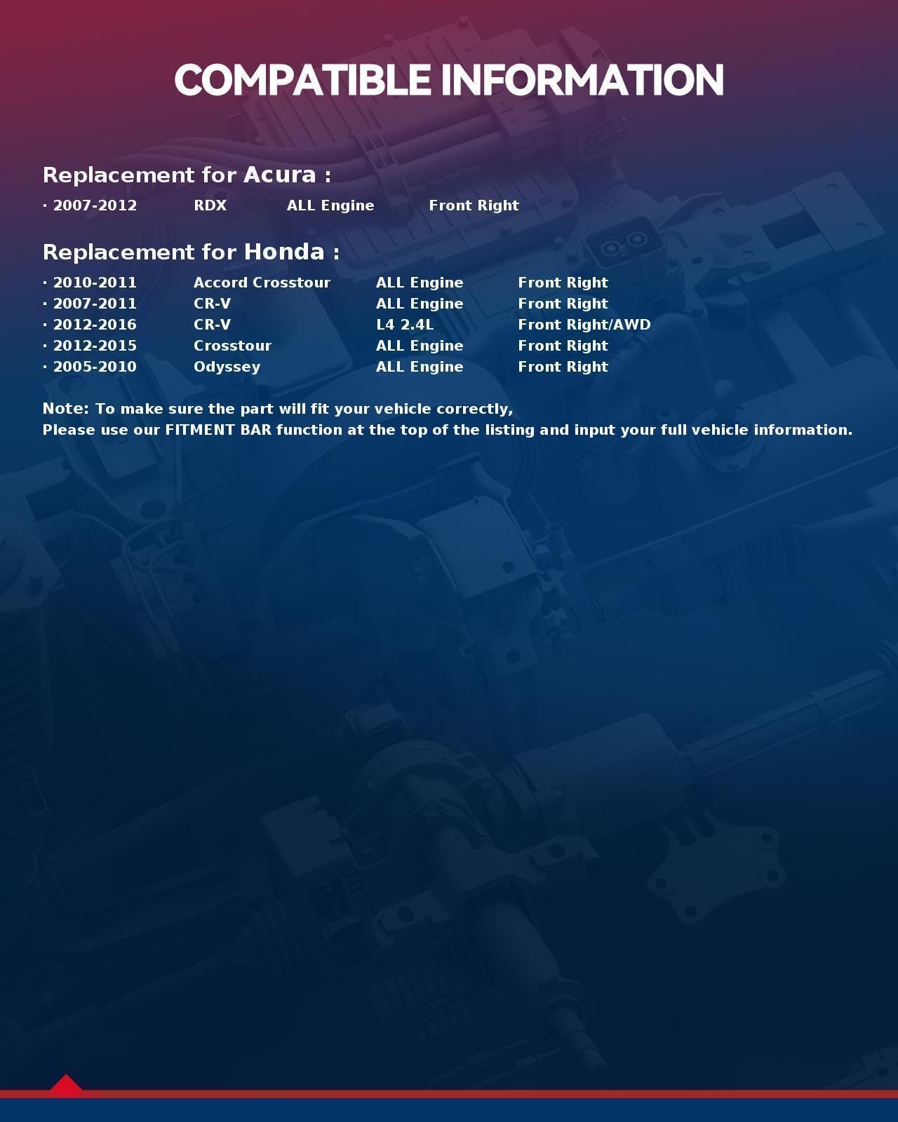 Kax Disc Brake Caliper Assembly Fit For Honda 2007-2016 Cr-V, 2005-2010 Odyssey, 2012-2015 Crosstour, 2010-2011 Accord Crosstour