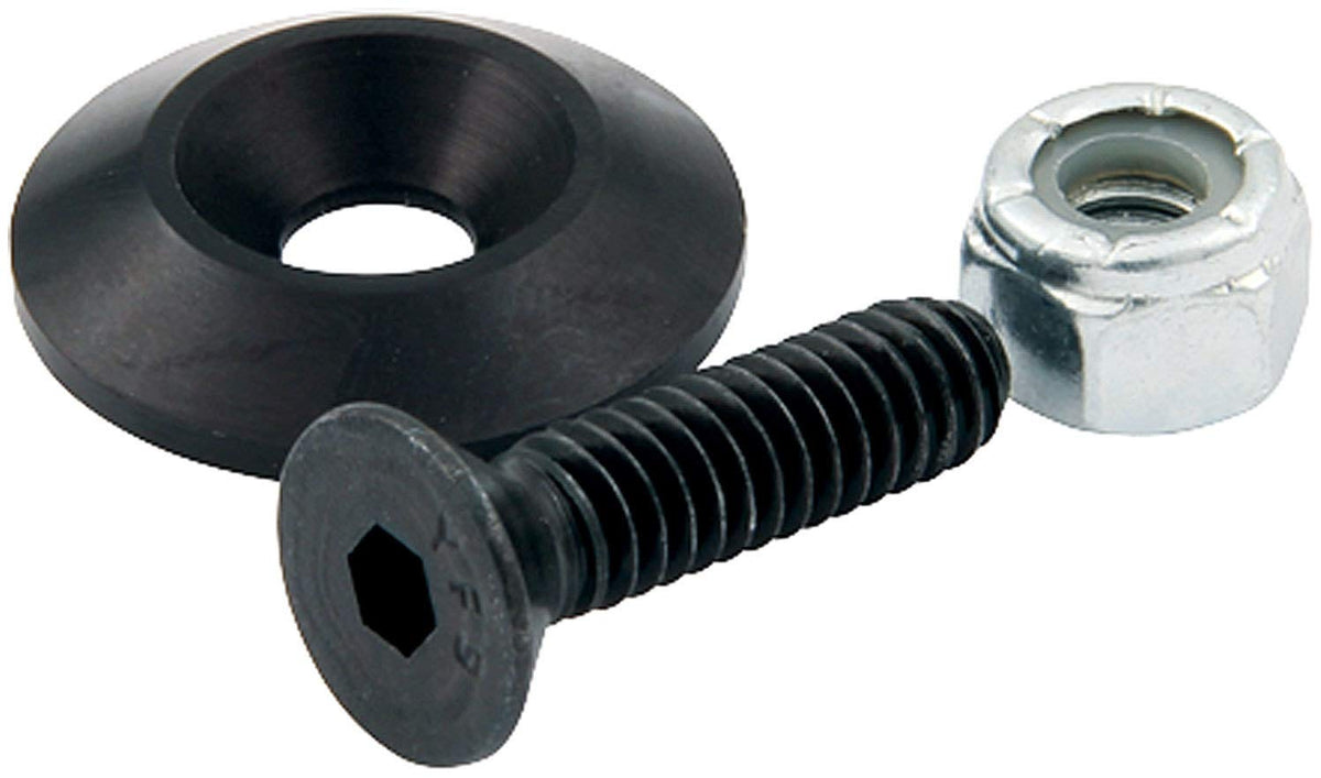 Allstar Performance -ALL18633 Black 1/4'' x 1'' Countersunk Bolt Kit with 1'' OD Washer