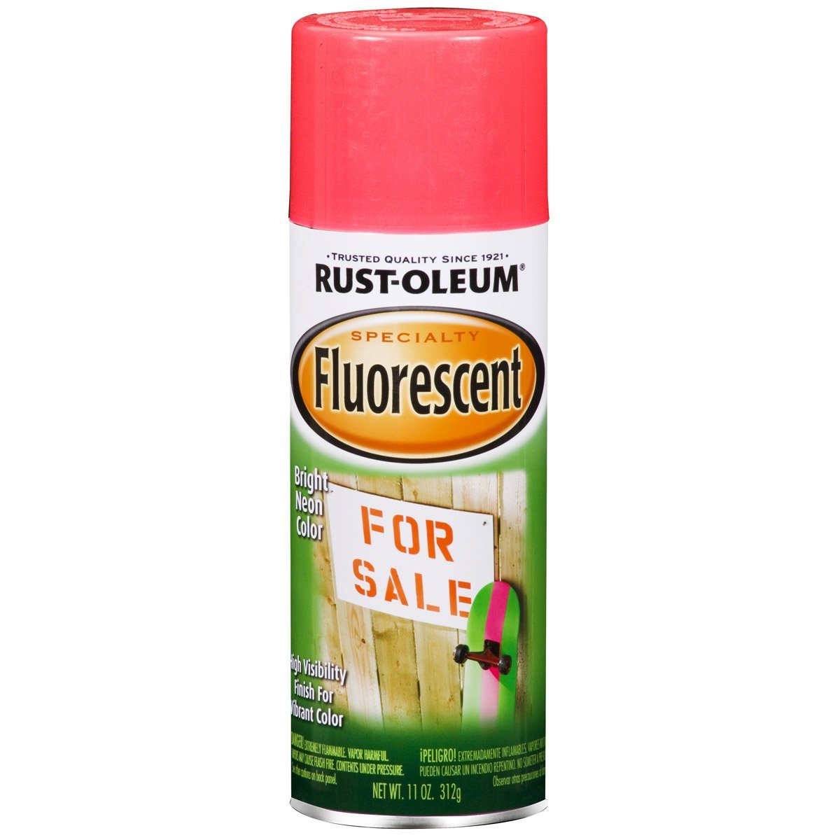 Rust-Oleum 342569 Specialty Fluorescent Spray Paint, 11 oz, Pink