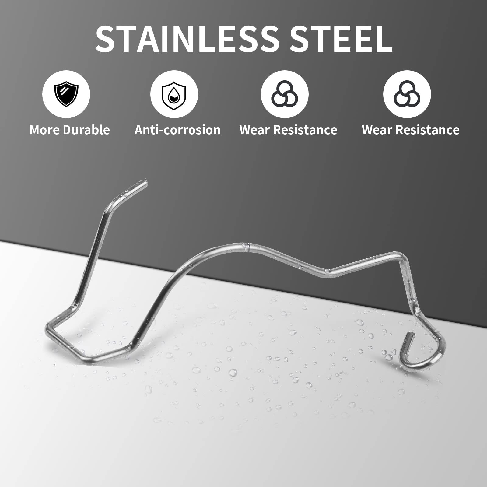 TEANTECH Stainless Steel Bulb Retaining Spring Clips - Universal H1/H3/H4/H7, Silver, 9 PCs