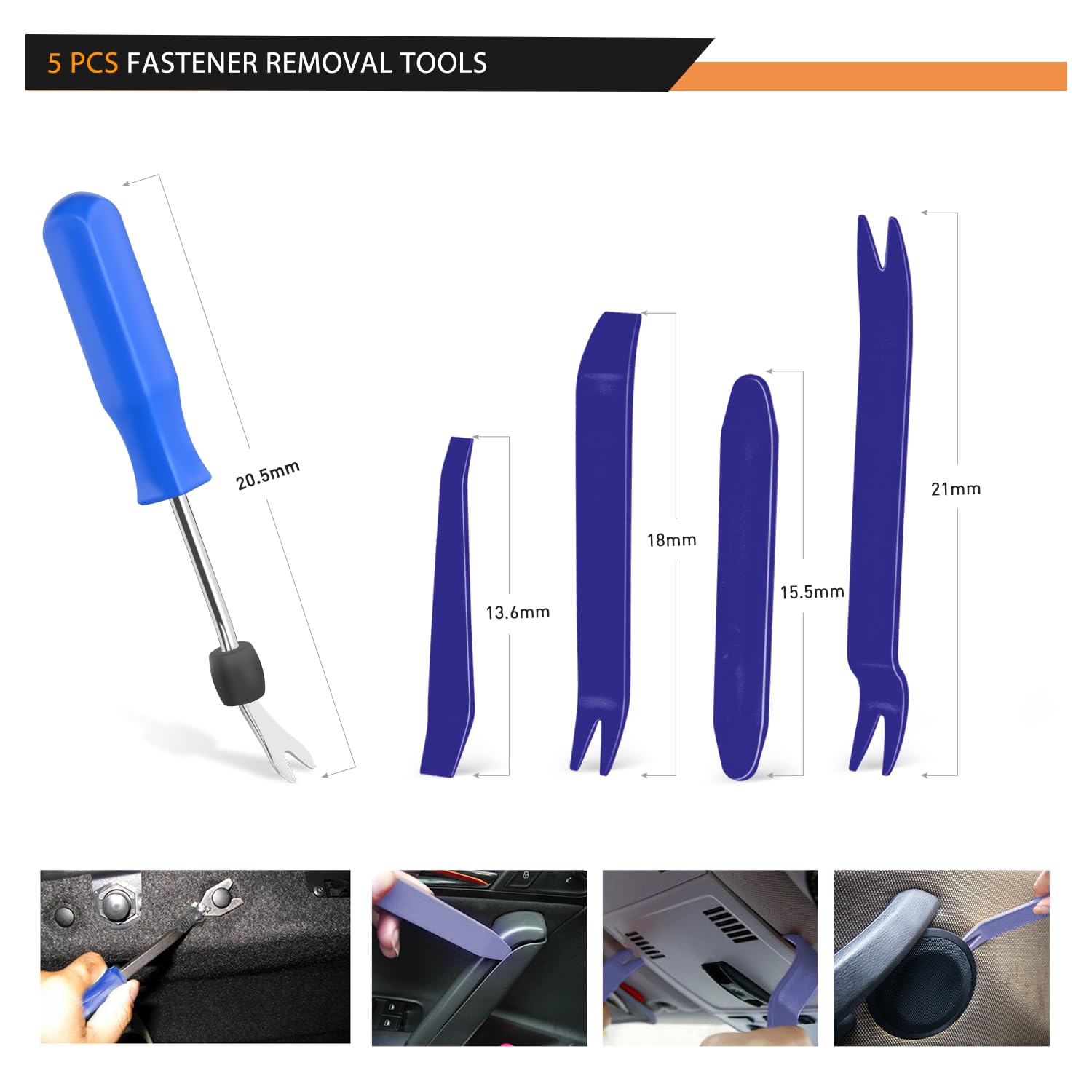 Gooacc 1315Pcs Retainer Clips Interior Accessories - 56 Most Popular Sizes Bumper Trim Body Clips With Fasteners Remover And 10P