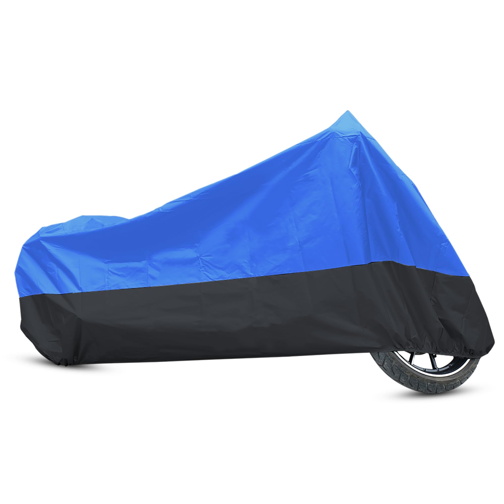 Uxcell Xxl 190T Rain Dust Motorcycle Cover Blue Black Outdoor 104Inch For Harley Davidson