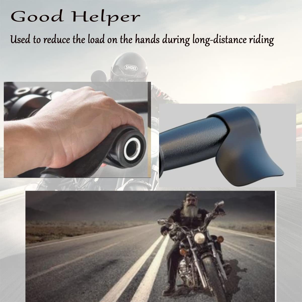 Jrangelp Universal Motorcycle Cruise Control 2.5Cm/0.98Inch Motorcycle Throttle Holder Cruise Assist Hand Rest Grips Handlebar Oil Control Rocker Rest Accelerator Assistant For 7/8' Handlebar