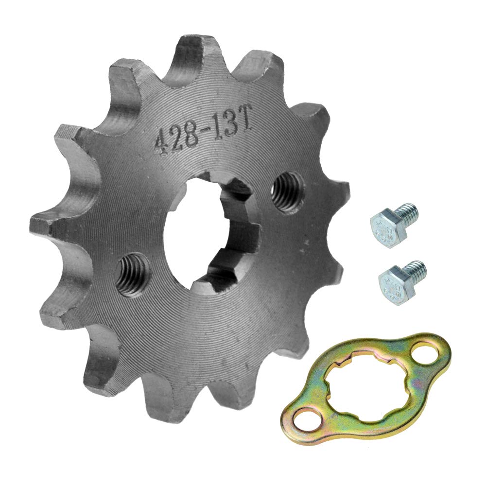 Hiaors 428 13T 17Mm Motorcycle Front Engine Sprocket For 50Cc 70Cc 110Cc 125Cc 140Cc 160Cc Taotao Roketa Coolster Sunl Lifan Chinese Atv Quad Dirt Bike