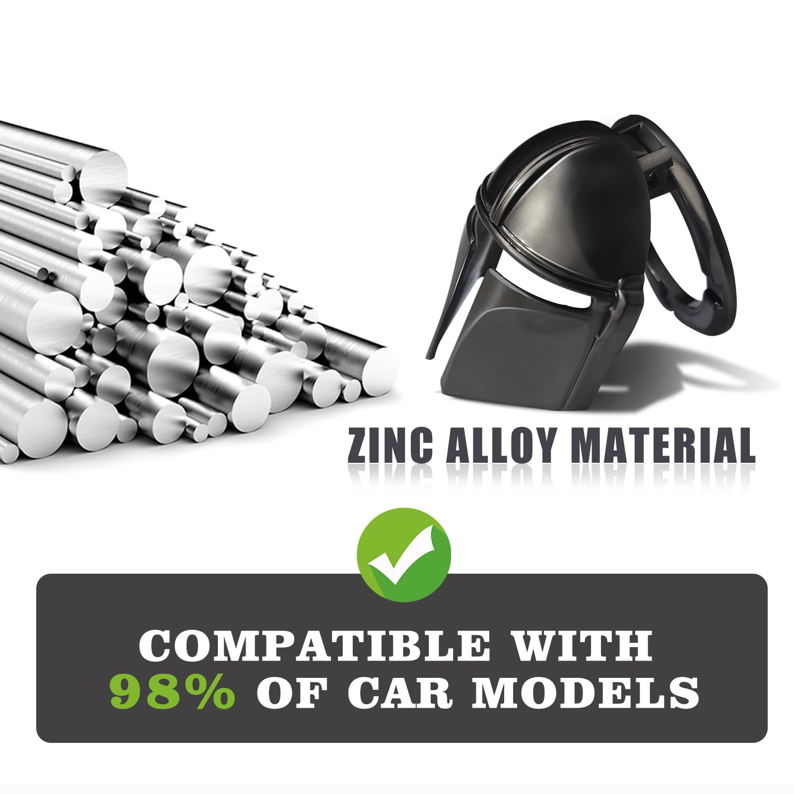 Bestevmod Mando Style Universal Car Engine Start Stop Button Cover Anti-Scratch Push Start Button Protective Cover 3D Cool Car Interior Accessories (Sliver)