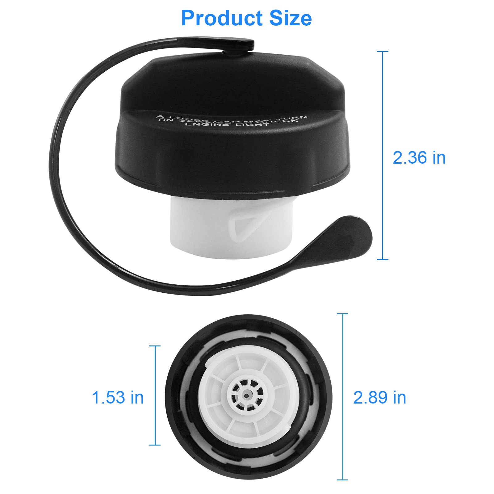 Premium Gas Cap, Fuel Cap By Tenbaba, Gas Cap Replacement For Dodge 2000-2019, Jeep Wrangler Jk 2003-2018, Ram 1500 2500 3500, Fuel Tank Cap Replace# 52100552Ag, 5210 0552Ag, 52030387Ab, 52030387Aa