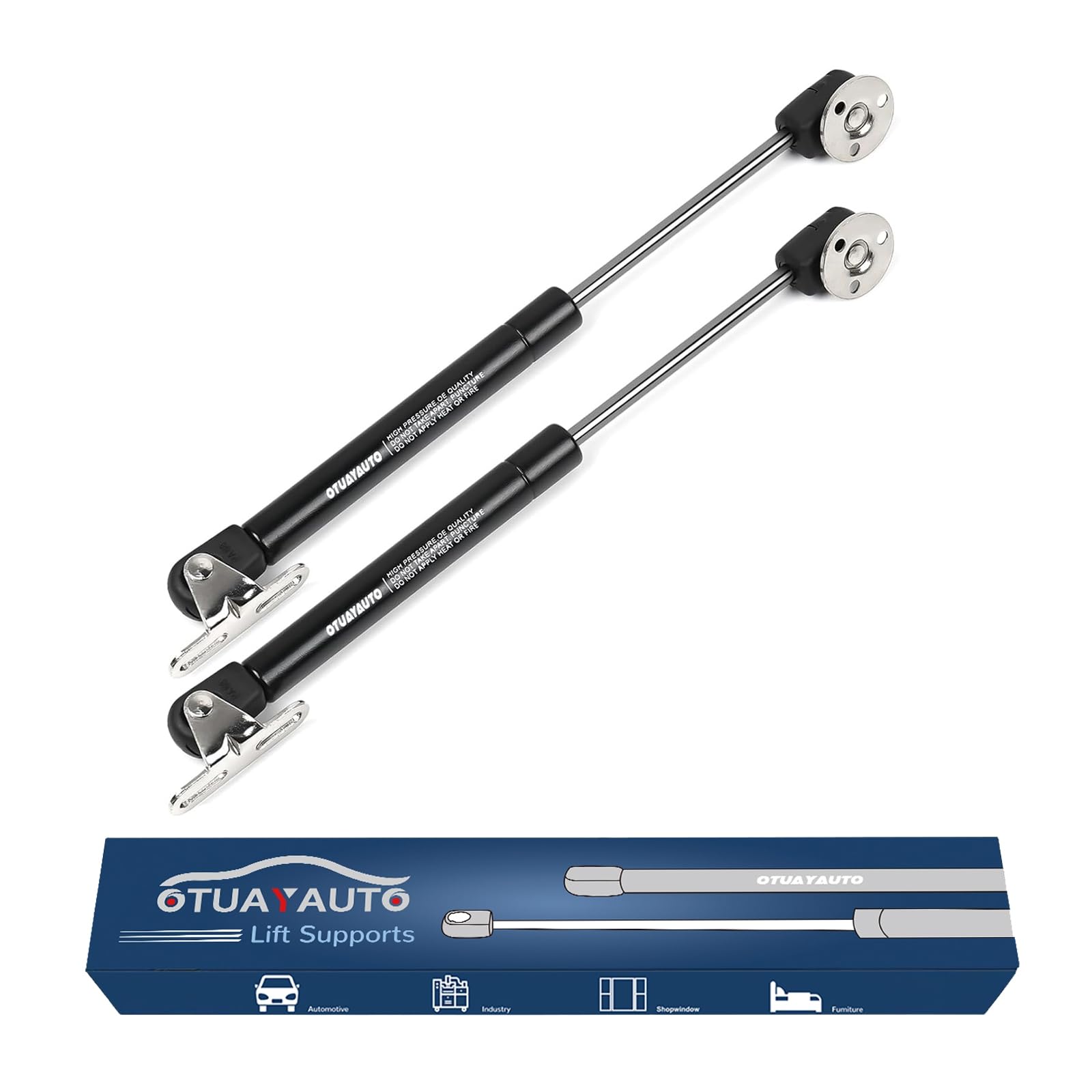 Otuayauto 80N/18Lb Gas Strut, 10 Inch Gas Spring, Lift Support, Lid Stay Support, Gas Shocks, For Cabinet, Floor Hatch, Tool Box, Etc. Pack Of 2