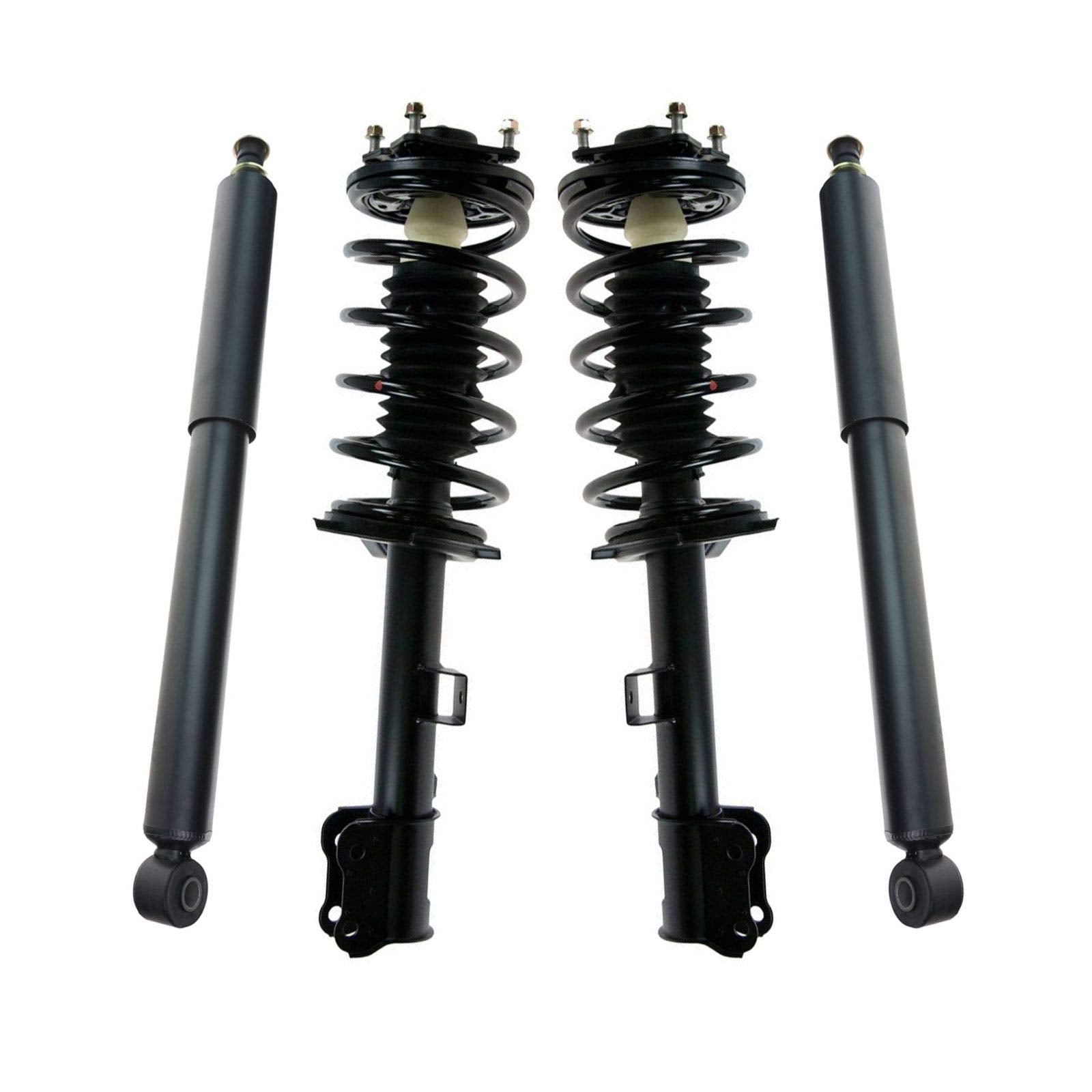 Trq Front And Rear Complete Strut Assembly & Shock Absorber Kit Complete Strut & Coil Spring Assembly Compatible With 2001-2007