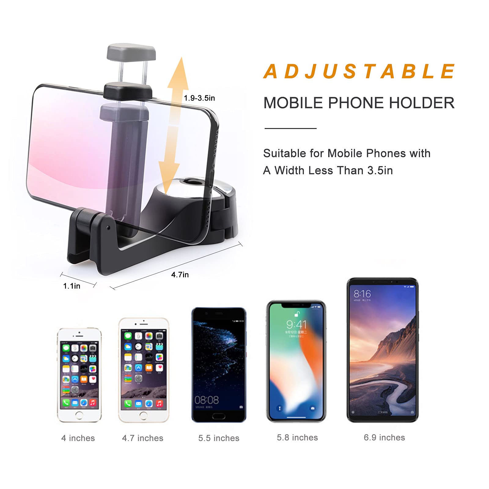 Scovvord Car Headrest Hidden Hook With Phone Holder, Car Seat Hooks For Purses And Bags, Universal 360