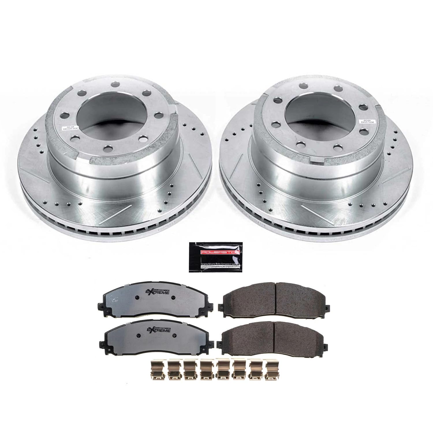 Power Stop Brake Kit For 2013 2014 2015 2016-2022 Ford F-250 F-350 Super Duty Single Rear Wheel Rear Z36 Truck & Tow Carbon Fibe