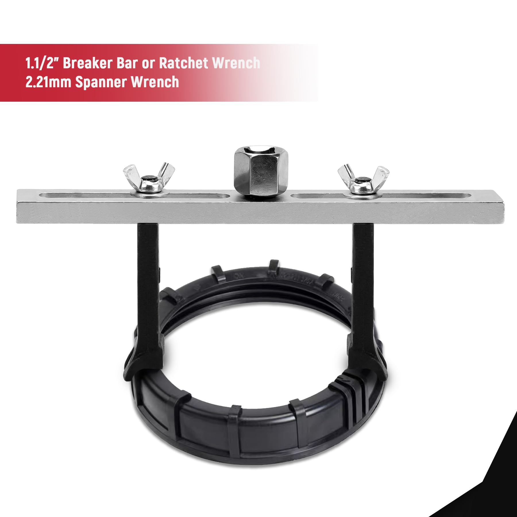 Universal Fuel Pump Removal Tool, Adjustable Two Jaws Fuel Pump Lock Ring Tool, Chromium Plated Steel Fuel Tank Lid Cover Remova