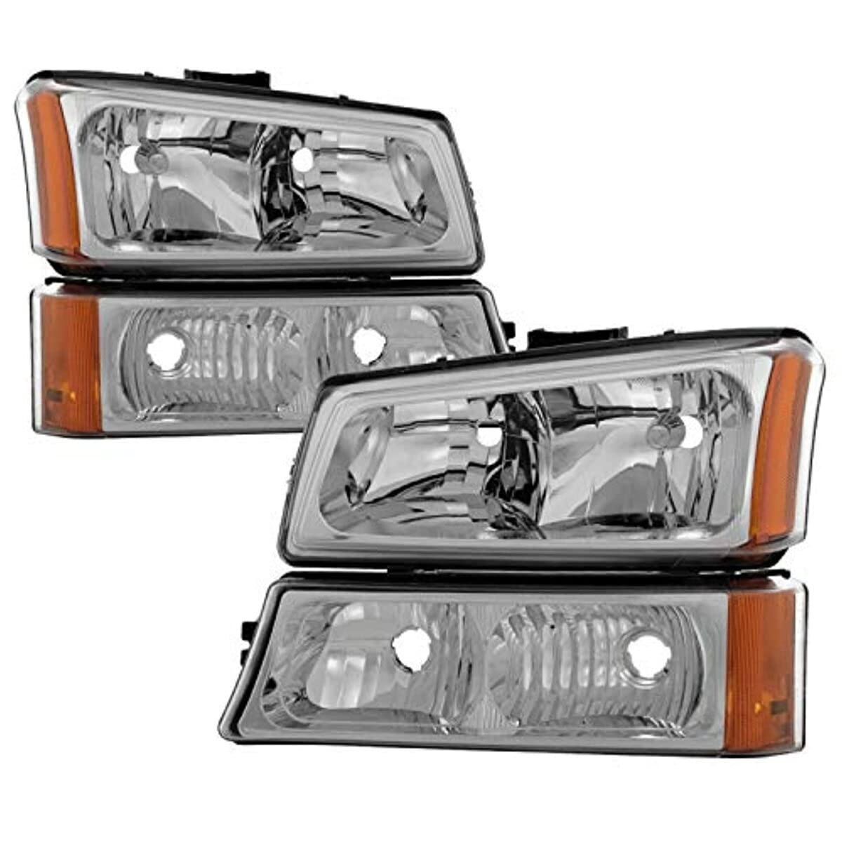 Xtune Hd-Jh-Csil03-Am-C-Set Chevy Silverado Headlight
