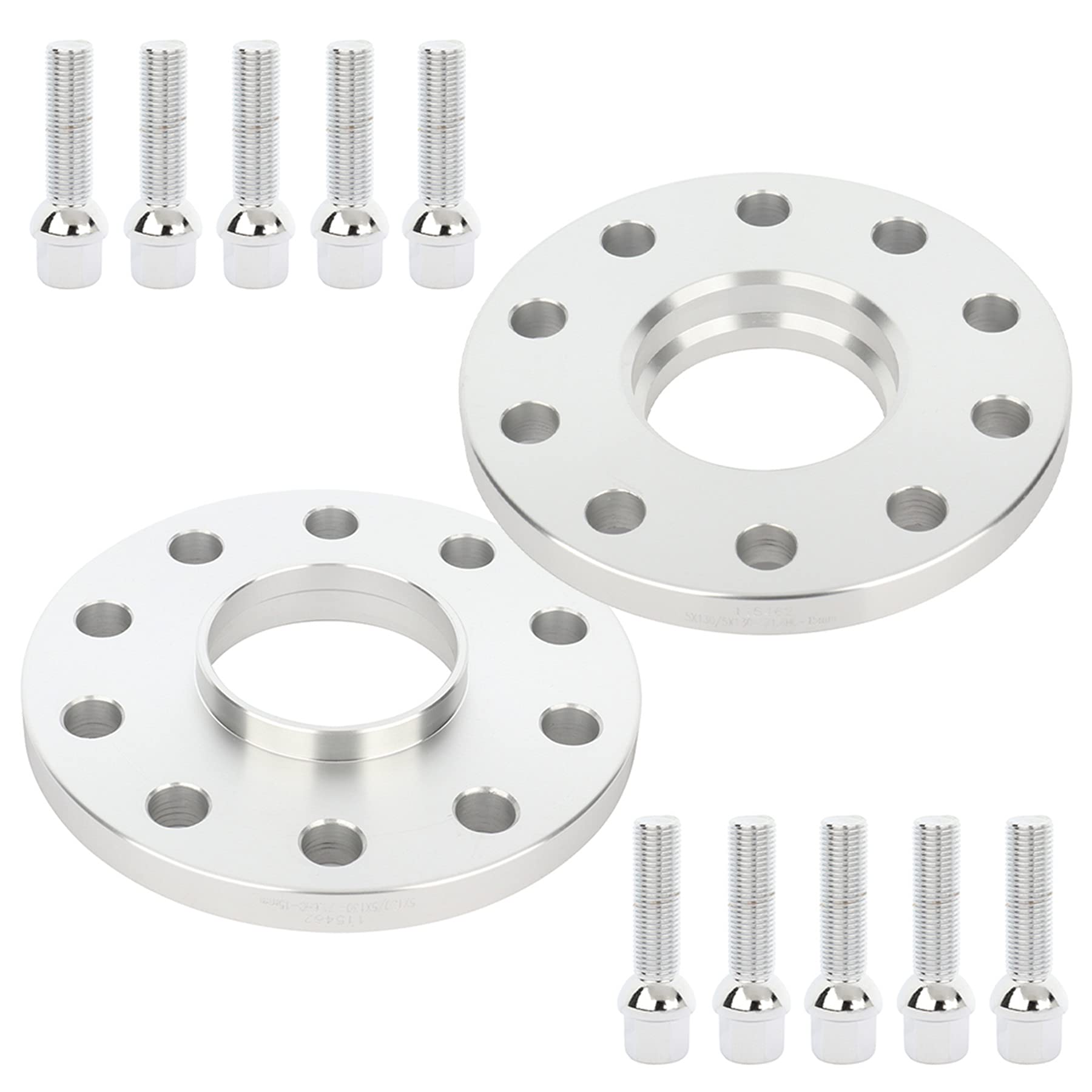 SCITOO 2Pcs 15mm 5 Lug 5x130 Wheel Spacers fit for Panamera Wheel Spacers for Cayenne Wheel Spacers for 911 for Boxster Wheel Sp