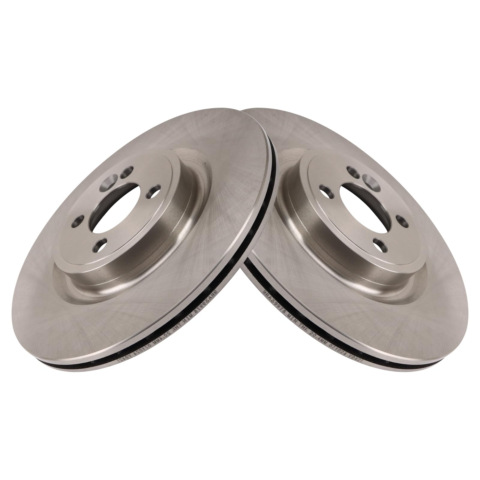 Trq Front Brake Rotors Set Compatible With 2009-2015 Mini Cooper