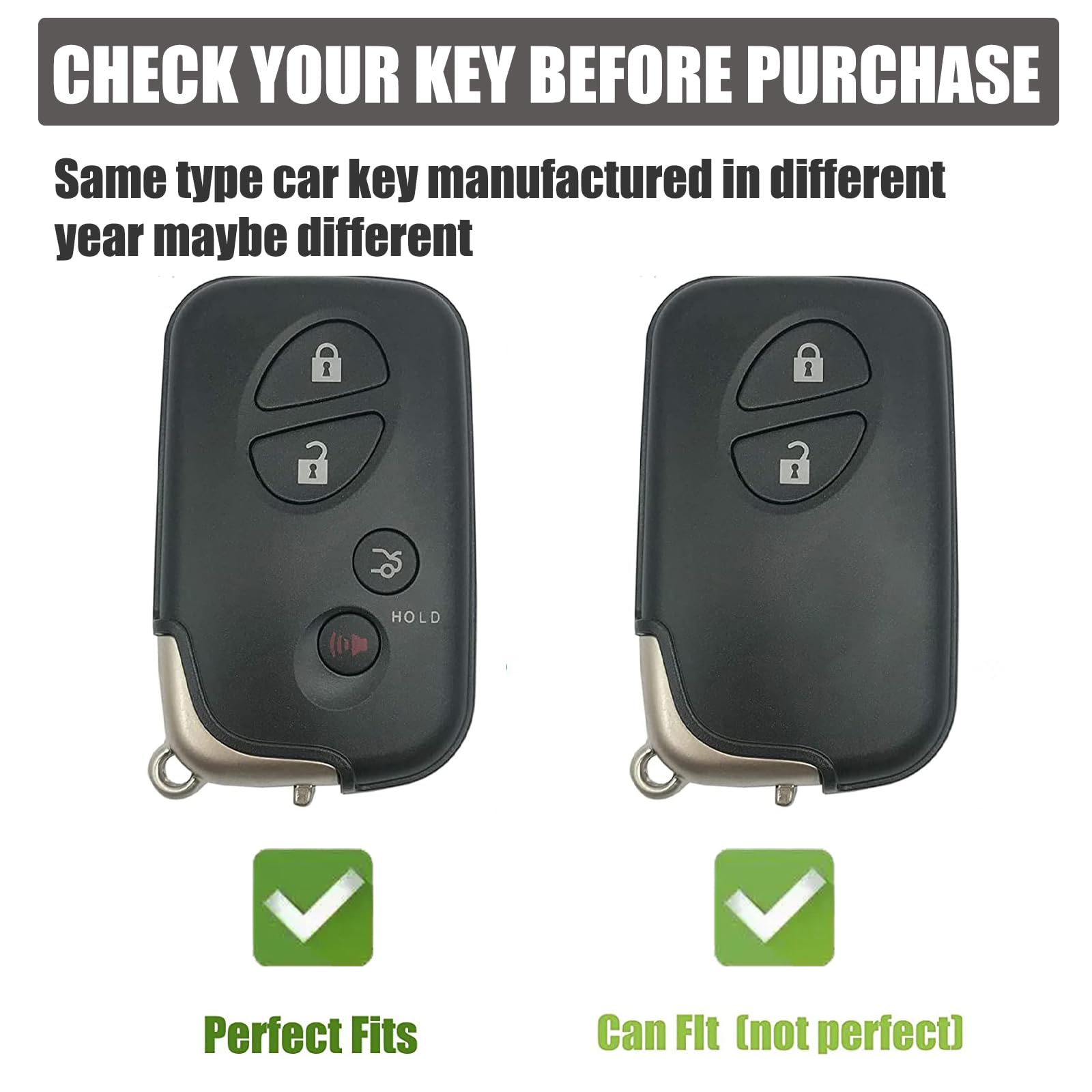 Gematay For Lexus Key Fob Cover, Key Case Shell Compatible With Lexus Gx460 Rx350 Es350 Is250 Gx460 Lx570 Is350 Gs430 Gs300 Gs45