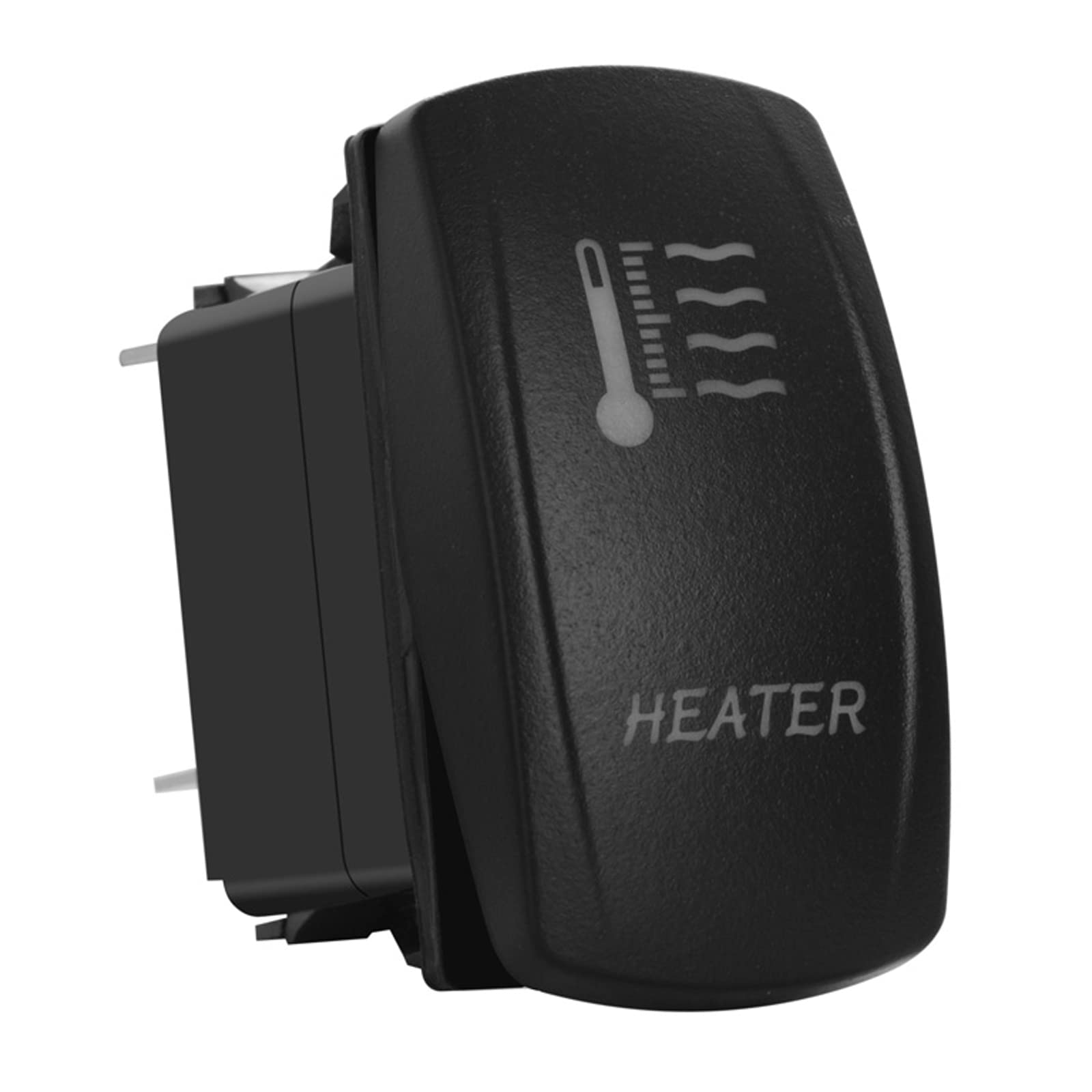 Bacautoparts 12V 24V Dual Red Led Heater Rocker Switch With Wires 5 Pin On-Off Toggle Switch For Car Boat Tractor Trailer Van Si