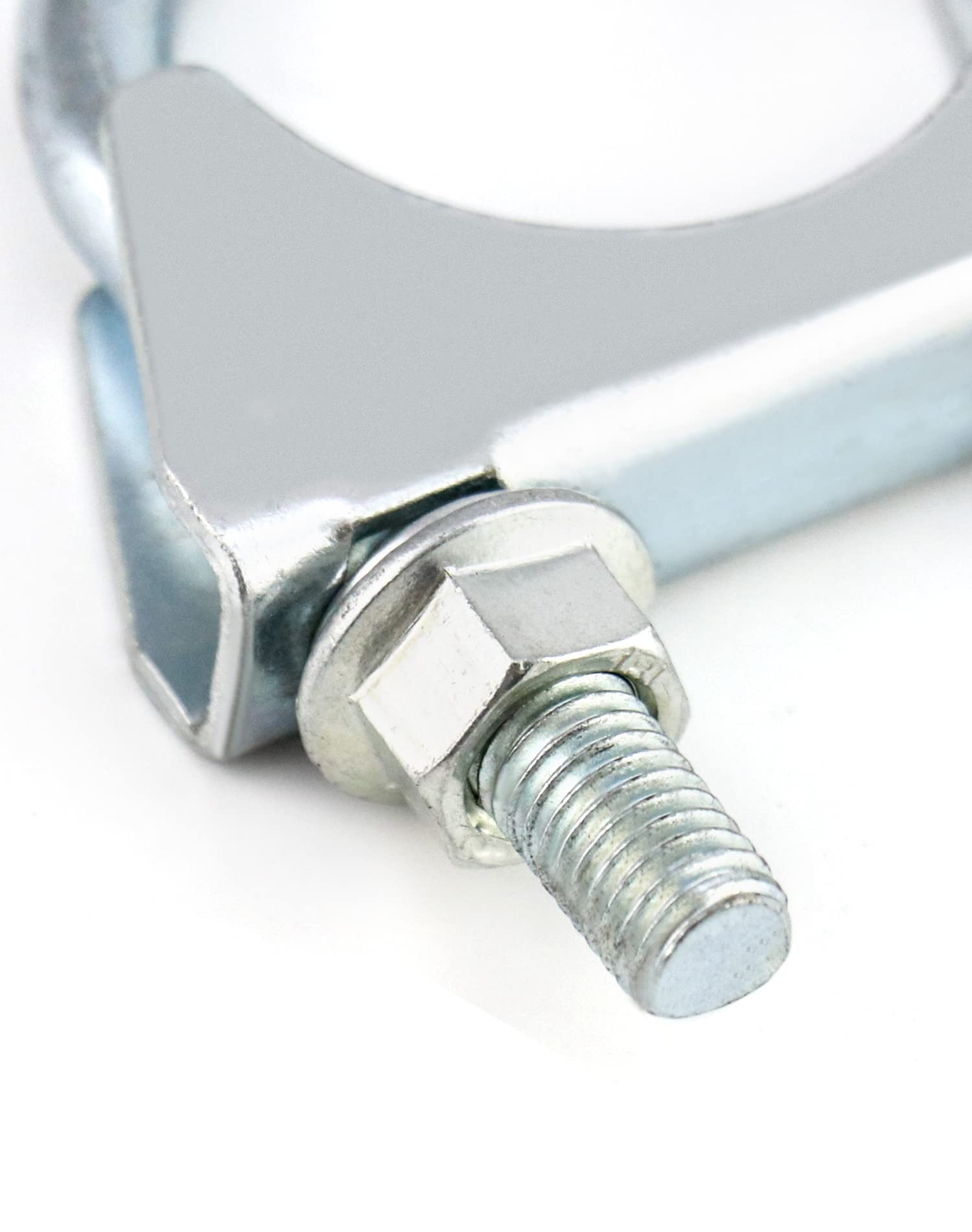 Qwork U-Bolt Muffler Tip Exhaust Hook, 1-1/2'' Od 2Pcs Stainless Steel Universal Silencer Exhaust Clip