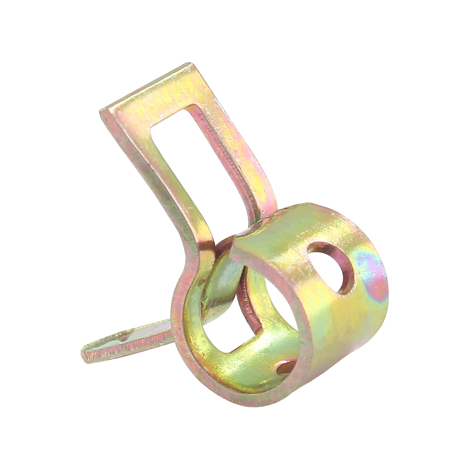 Rierdge 60 Pcs 5Mm Id Spring Band Type Clamps, 3/16'' Fuel Hose Clamps Fasteners, Golden Spring Hose Clip For Fuel Hose Line Wat