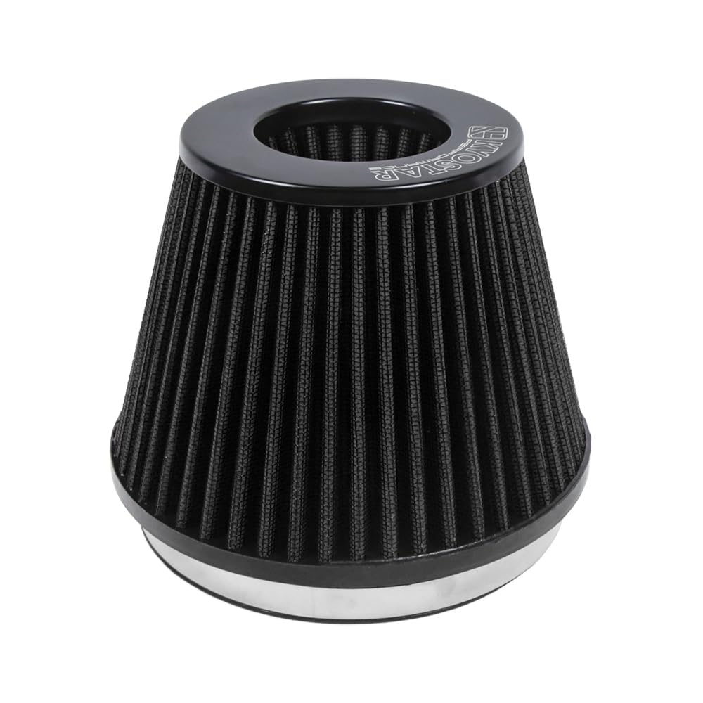 Kyostar Universal Carbon Fiber 3.5 Inch 89Mm Air Intake Cone Filter Replacement Quality Dry Air Filter, Red