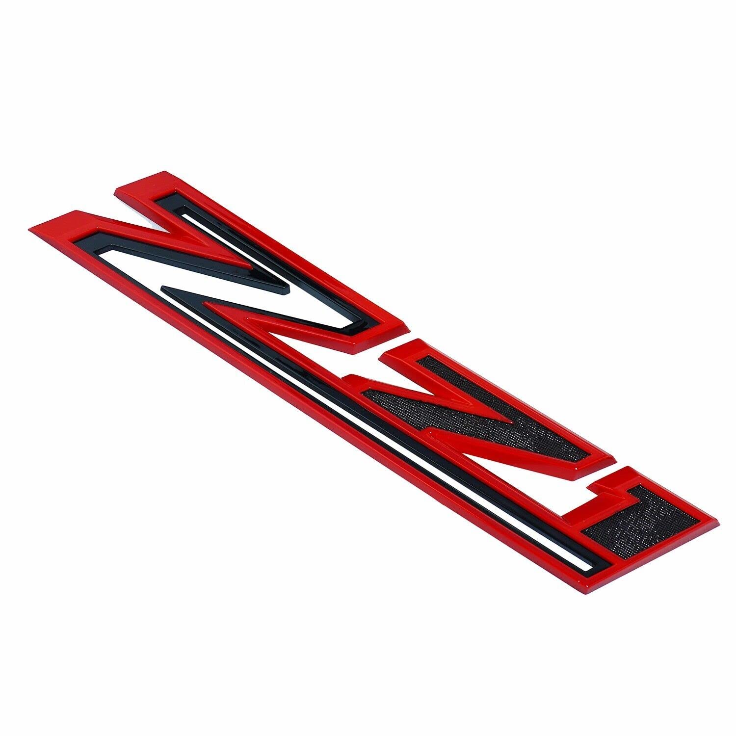 2X Large Size Z71 RH LH Side Fender Emblem Nameplate Badge Decal Replacement for 2019-2021 Chevy Silverado (Black Red)