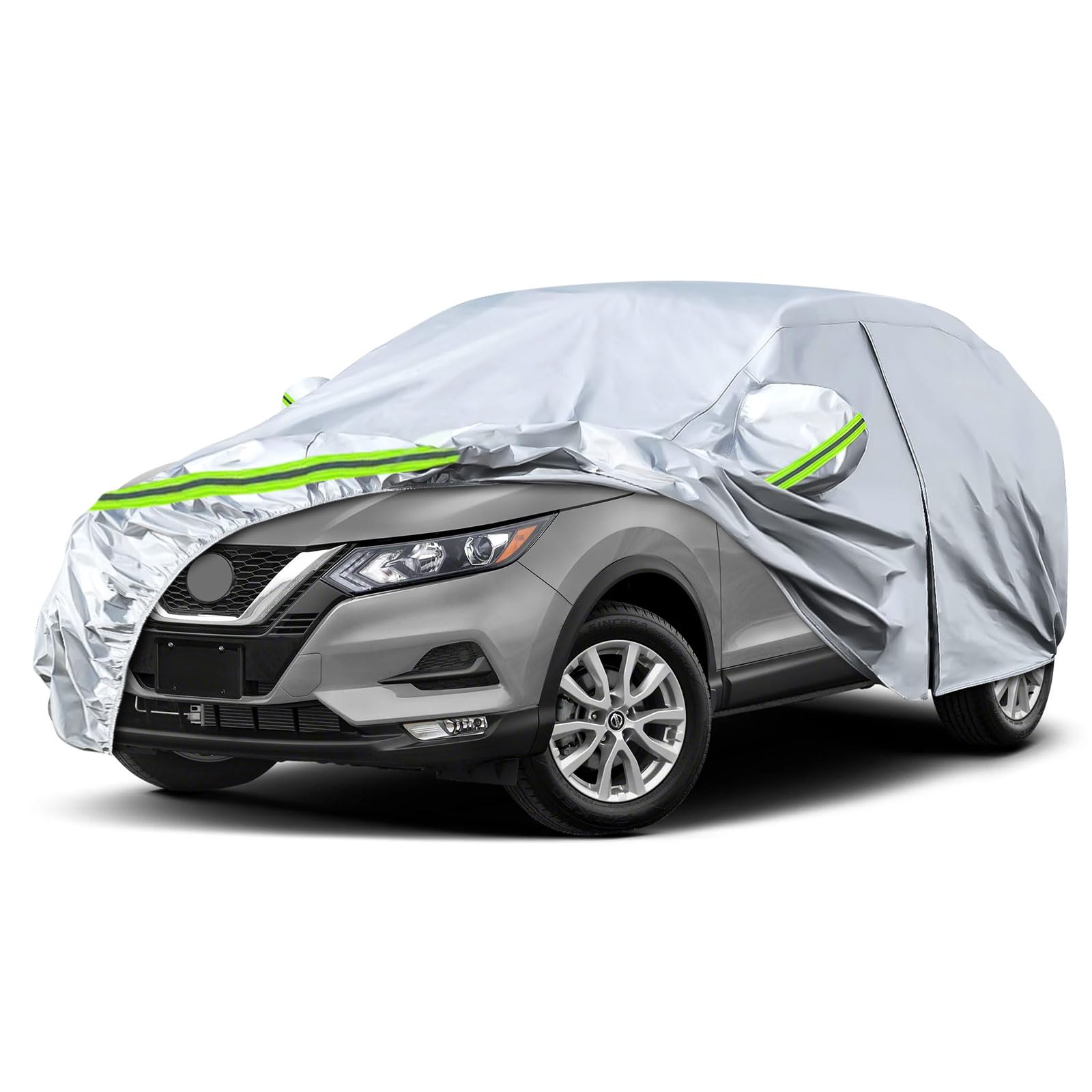 Waterproof Car Covers Replace For 2008-2025 Nissan Rouge, 6 Layers All Weather Custom-Fit Car Cover With Zipper Door & Windproof