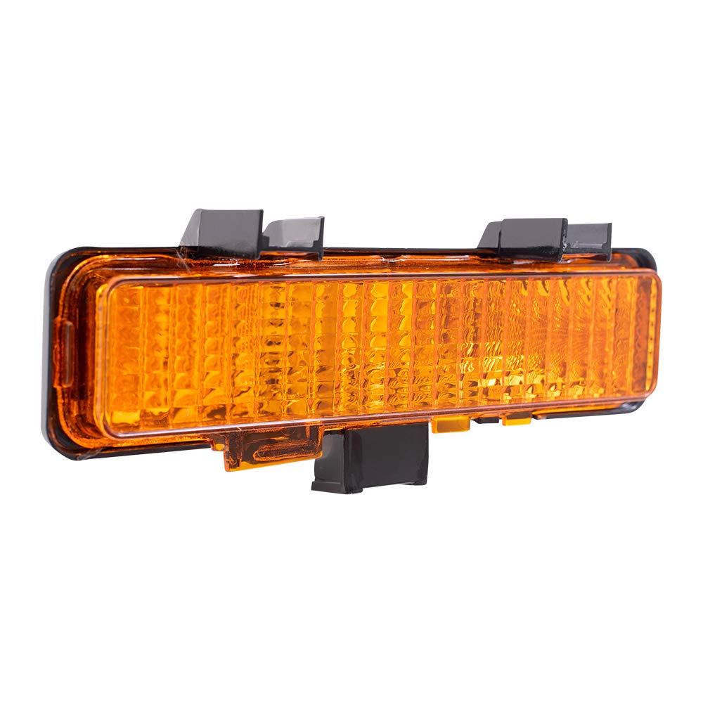 Brock Replacement Driver and Passenger Set Park Signal Front Marker Lights Compatible with 1982-1993 S10 S15 Pickup Truck 5976643 5976644