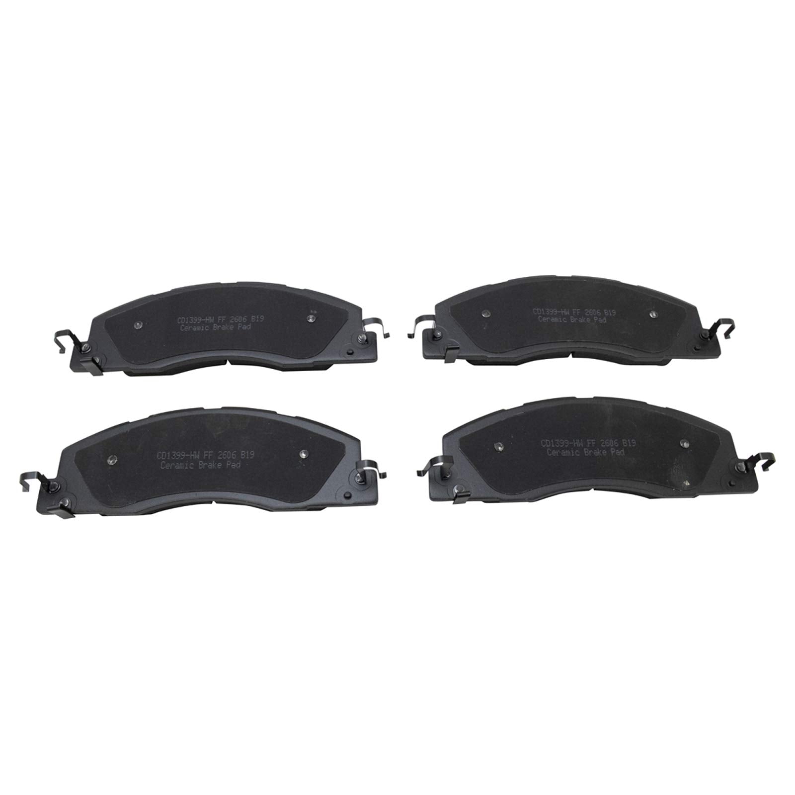 TRQ Front Brake Pads Ceramic Compatible with 2009-2010 Dodge Ram 2500 3500 2012 Ram 1500 2011-2018 2500 3500