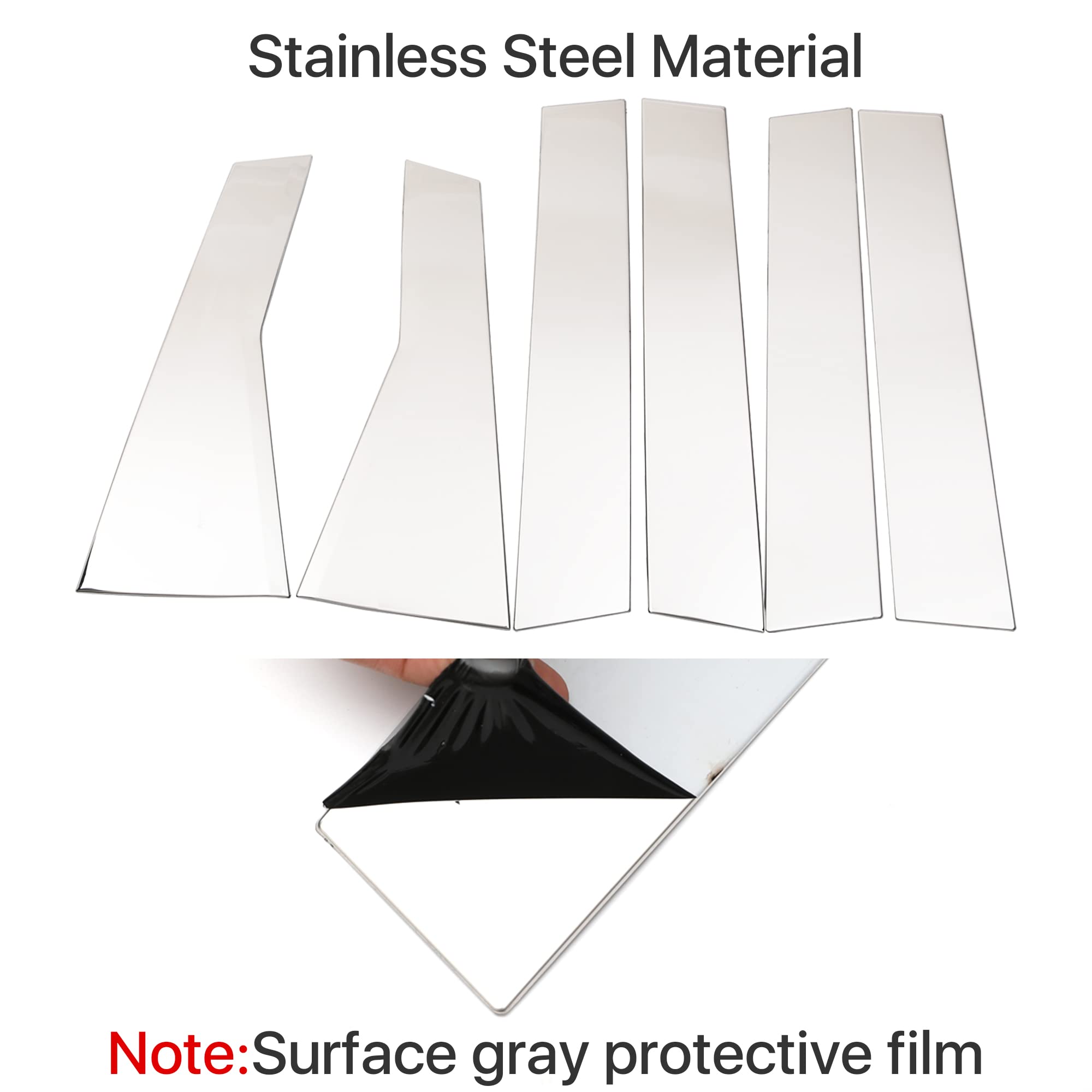 For Honda Crv 2022 2021 2020 2019 2018 2017 Chrome Window Pillar Post Trims For Honda Cr- V Center Pillar Decar Window Molding Cover Center Pillar Decals - Stainless Steel 6 Pcs