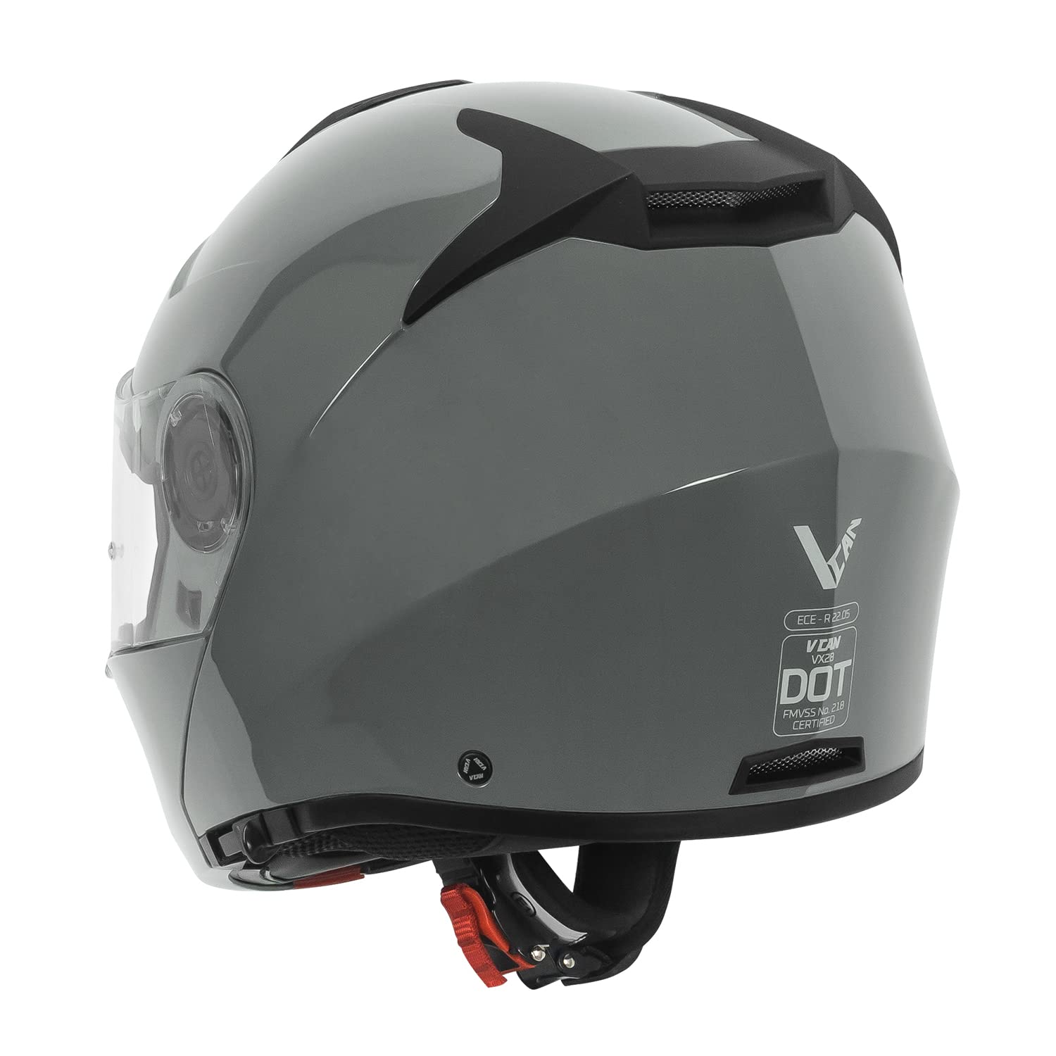 VCAN VX28 Full Face Modular Flip-Up Motorcycle Helmet ECE & DOT Approved, Coolmax Cheek Pad & OTG Ready
