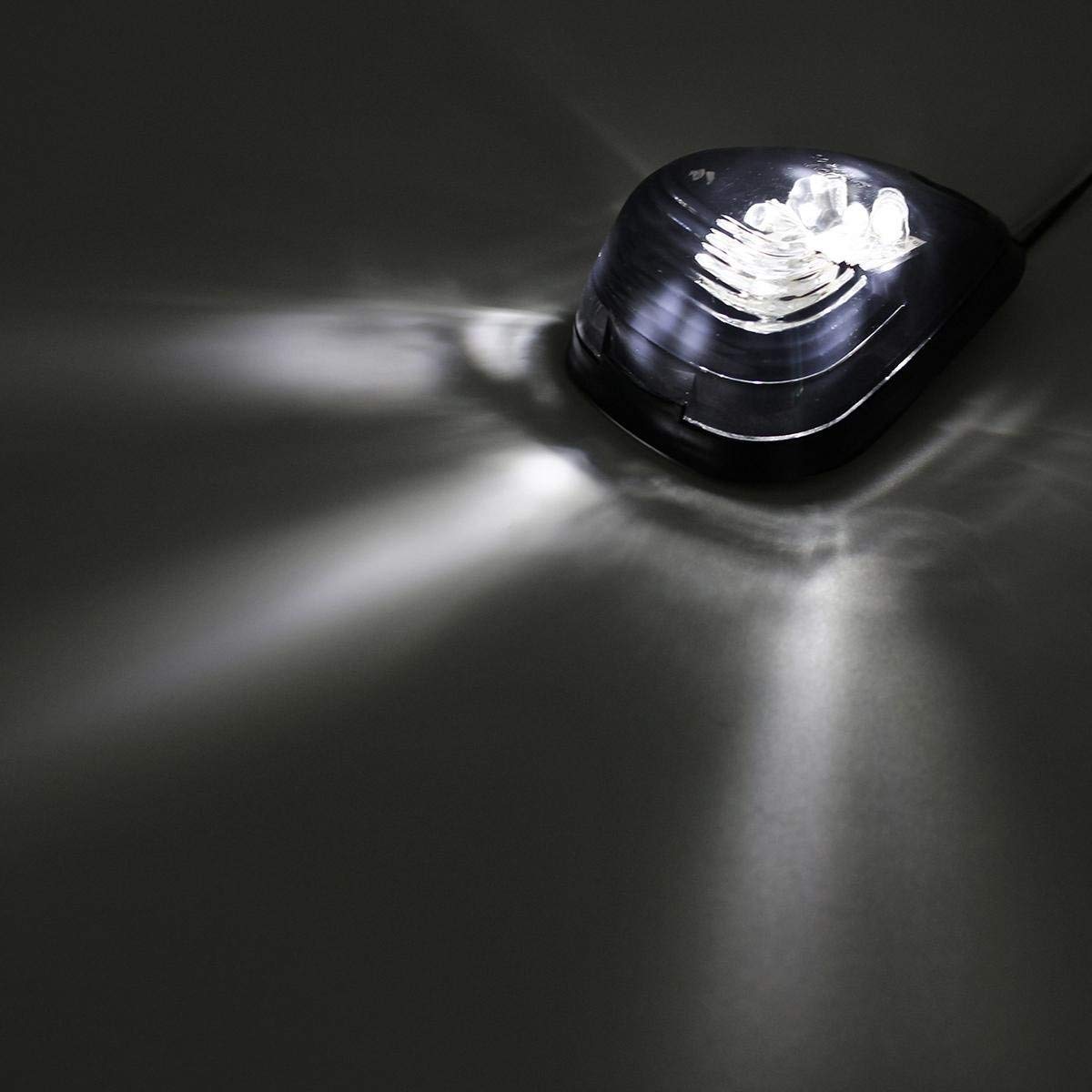 5Pcs Smoke Lens With White Led Cab Roof Marker Lights, Roof Top Lamp Running Light Replacement Compatible With Ford 1999-2016 E,