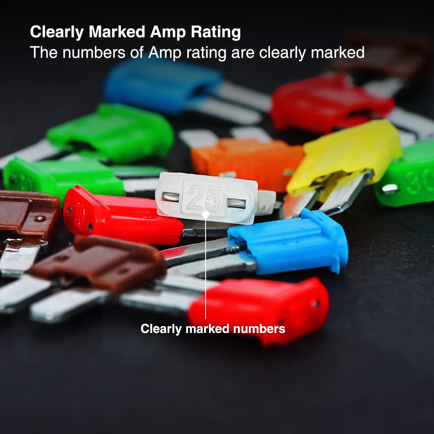 Nilight 105Pcs Micro2 Fuse Atr Apt Car Blade Fuses Assortment Kit Micro 2 Car Fuses Replacement 5A 7.5A 10A 15A 20A 25A 30A Auto