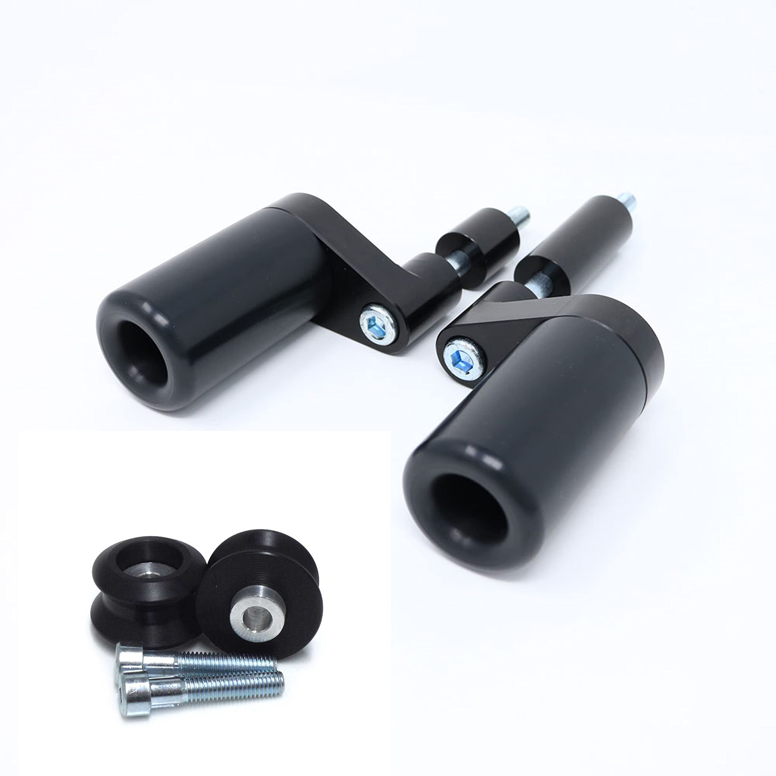Shogun Bundle Kit Kawasaki Ninja 400 Z400 Z 400 2018 2019 2020 2021 2022 2023 2024 No Cut Black Frame Sliders With Swingarm Spoo