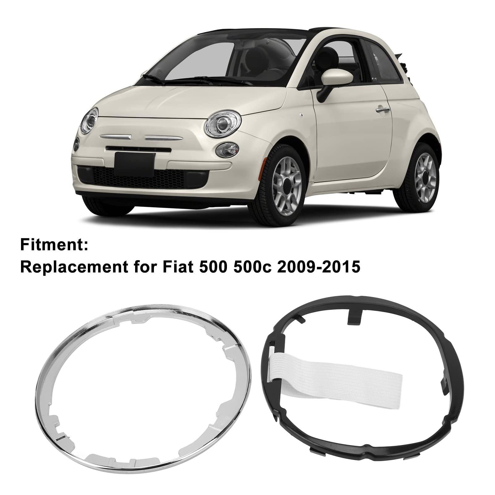 Fydun Lever Gaiter Ring Gear Stick Lever Gaiter Boot Retaining Ring 71775051 Replacement For 500 500C 2009?2015