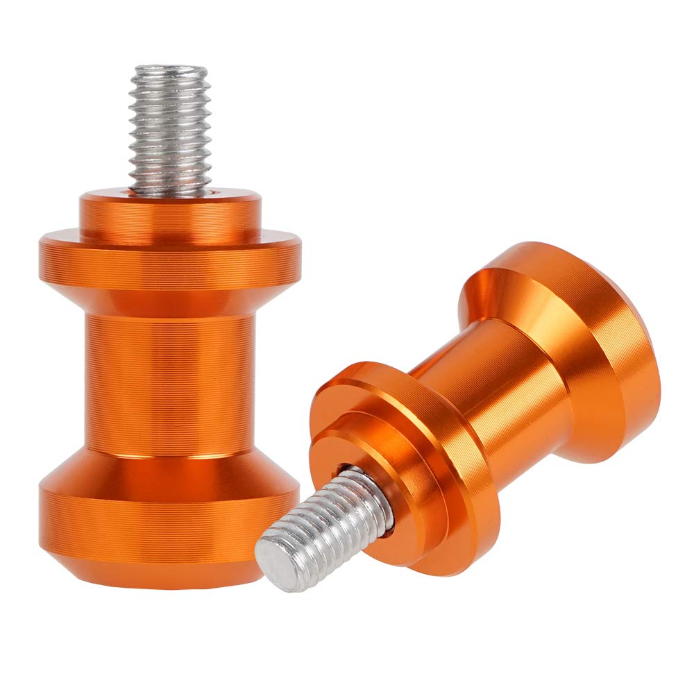 NICECNC Orange M10 XP1.5 Swingarm Spools Sliders Stand Holders Compatible with KTM 690 SMC R/Enduro R 2019-2023,790 890 Duke/Adv