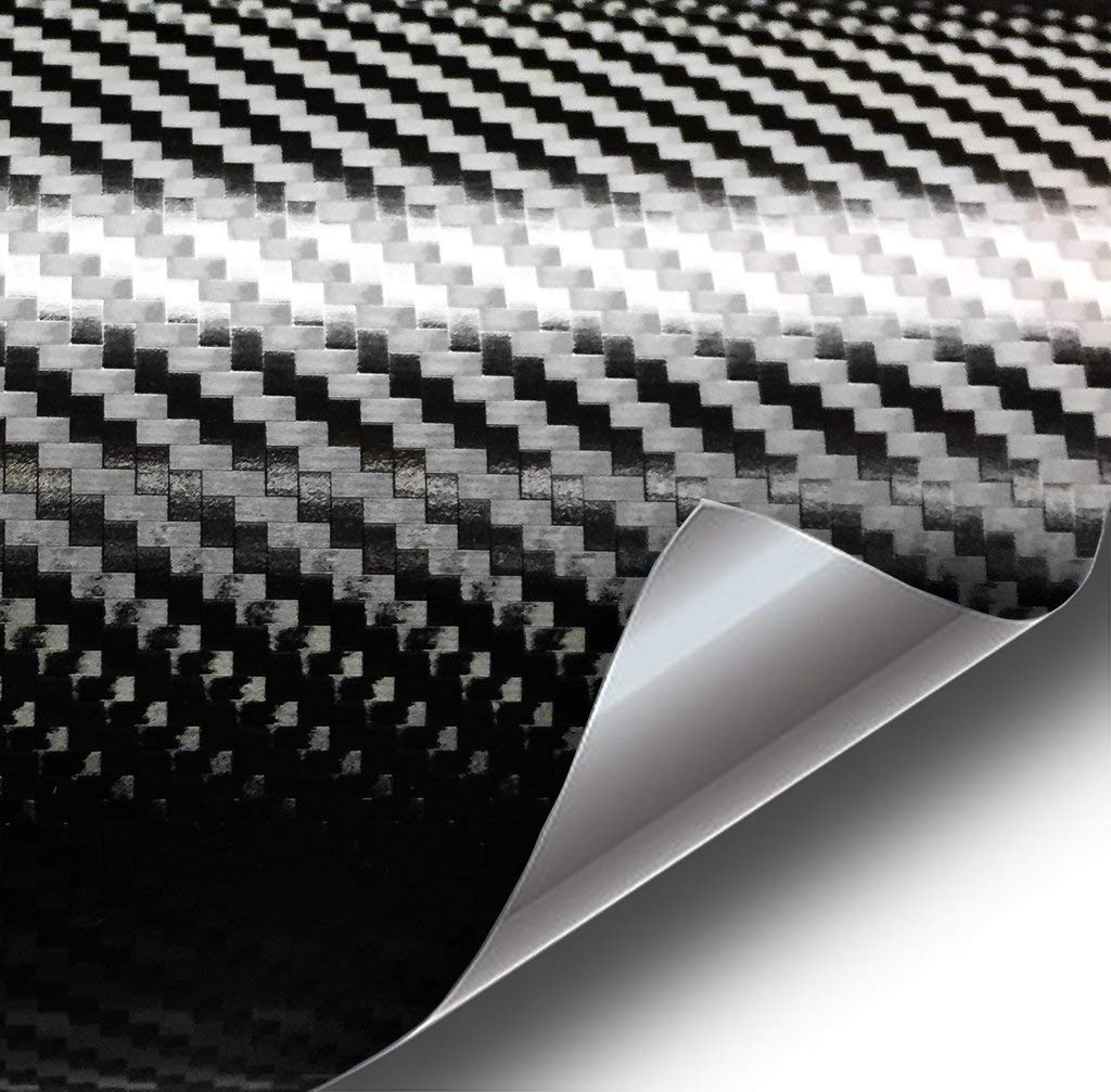 Vvivid+ Premium Black Carbon Fiber Vinyl Wrap Film (1/2Ft X 5Ft)