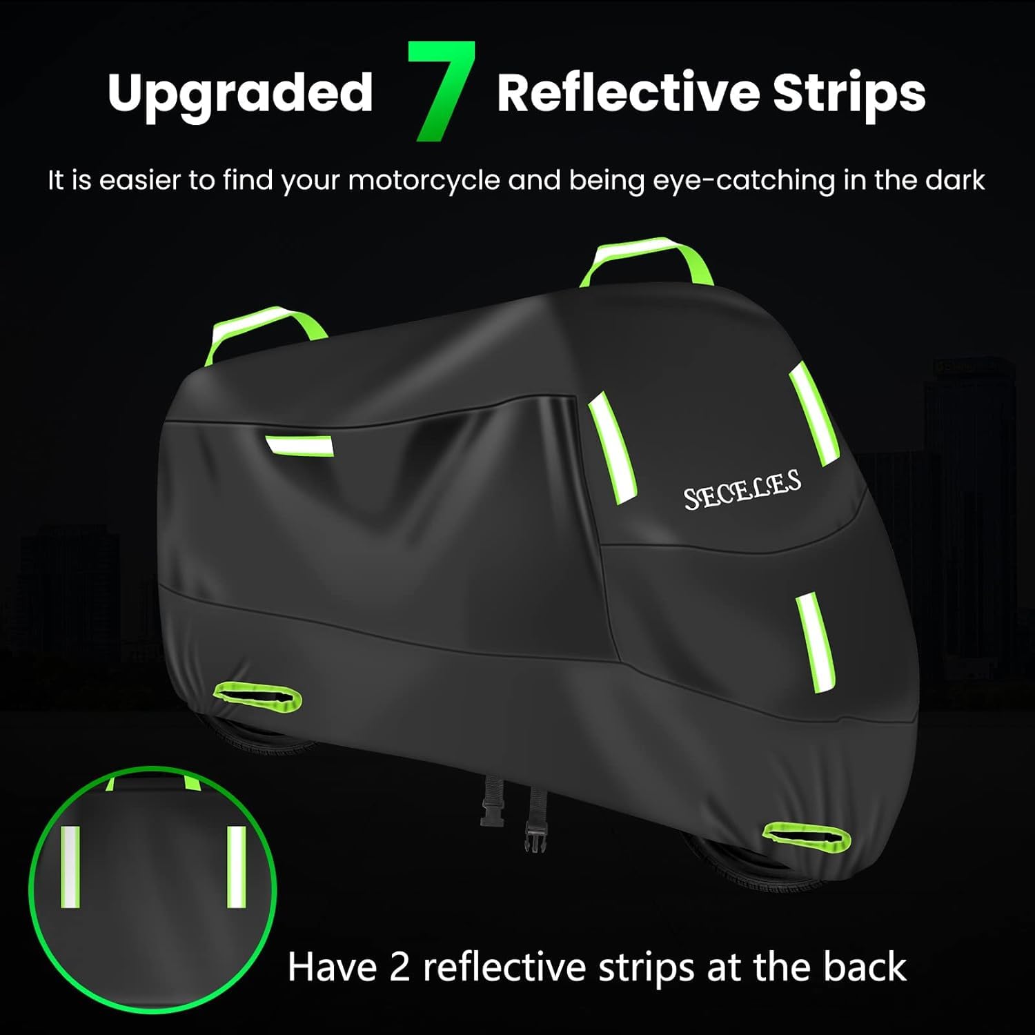 Motorcycle Cover All Season Waterproof Outdoor Protection 300D Oxford Cruiser Motorcycle Accessories Powersports Vehicle Covers
