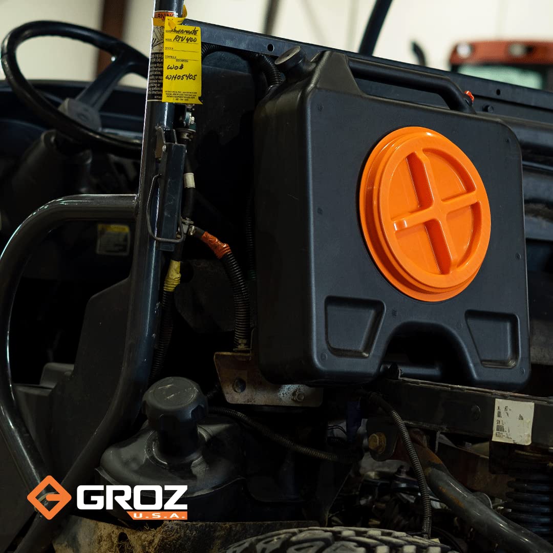 Groz 41966 15 Quart Drain Pan With Screw Cap, No Leaks/Industrial Capacity