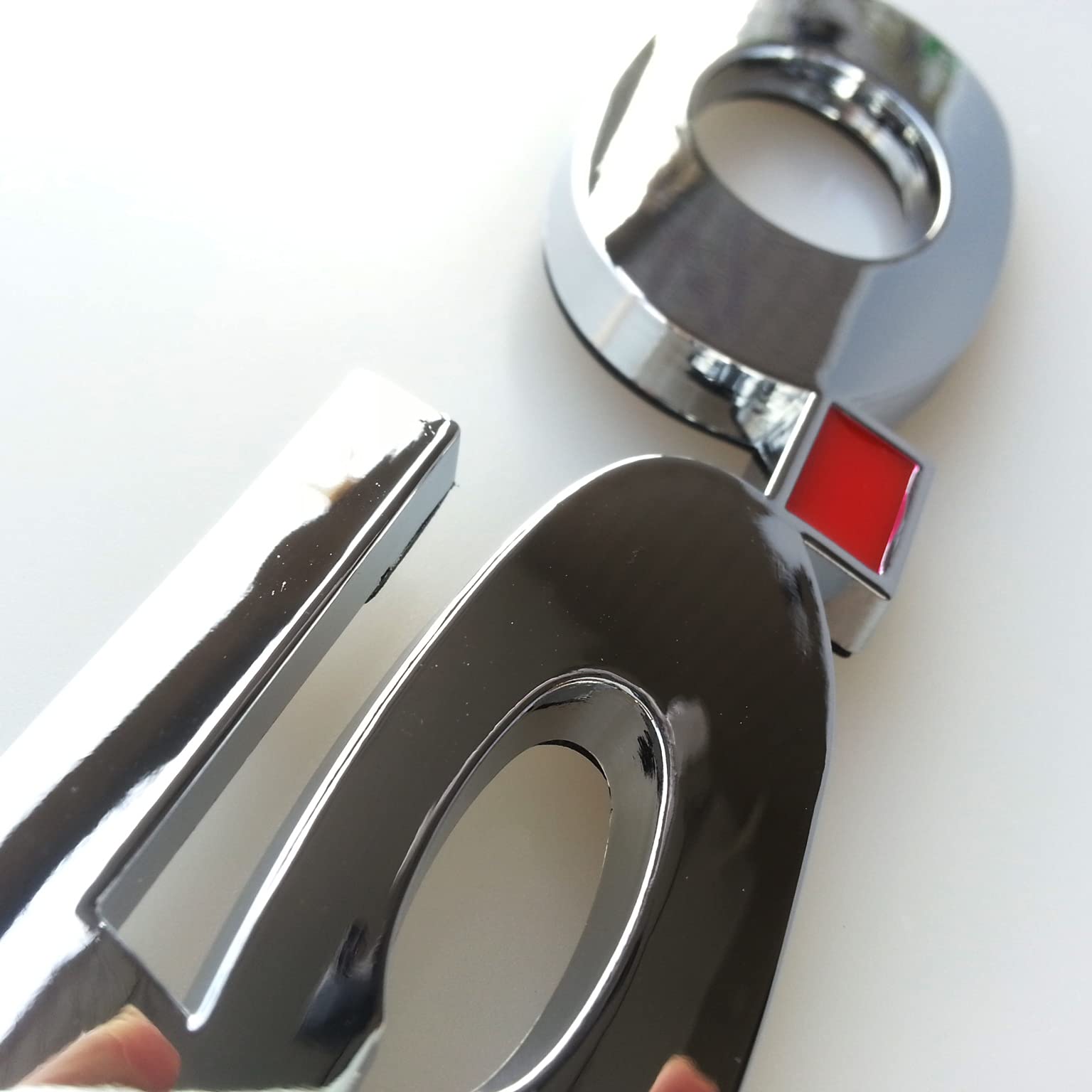 2 Pieces(Pair) 5.0 Liter Door Fender Side Emblem Badge Plate For Ford Mustang F150 Gt - Chrome