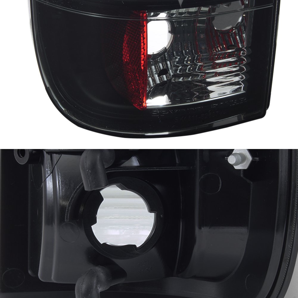 Akkon - [Led Tube] For Black Smoked 1997-2003 F150 | 1999-2007 F250 F350 F450 F550 Superduty Tail Lights Brake Lamps Pair