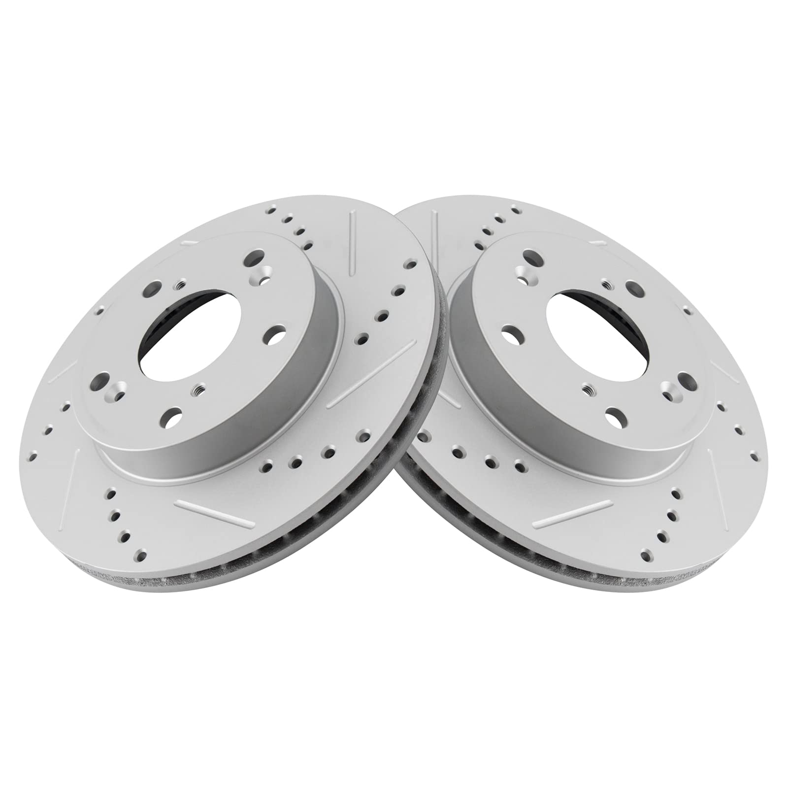 Trq Front Performance Brake Rotors Set Premium G-Coated Compatible With 2013-2014 Acura Ilx 2012-2015 Honda Civic