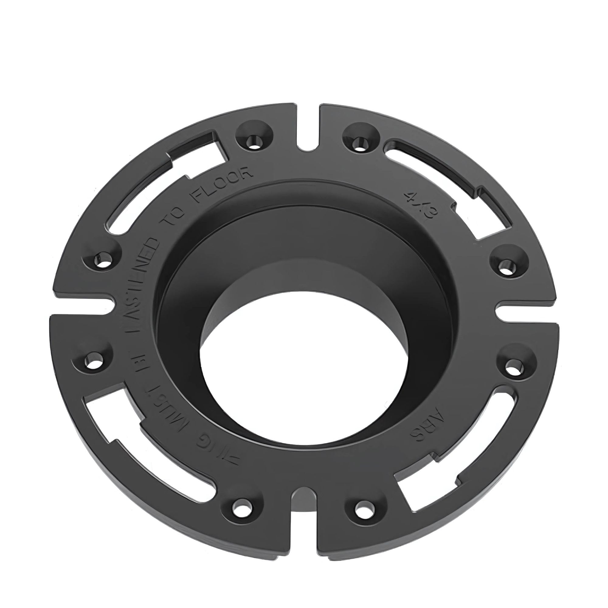 SEAFLO Universal Replacement RV Toilet 3 Floor Flange Black