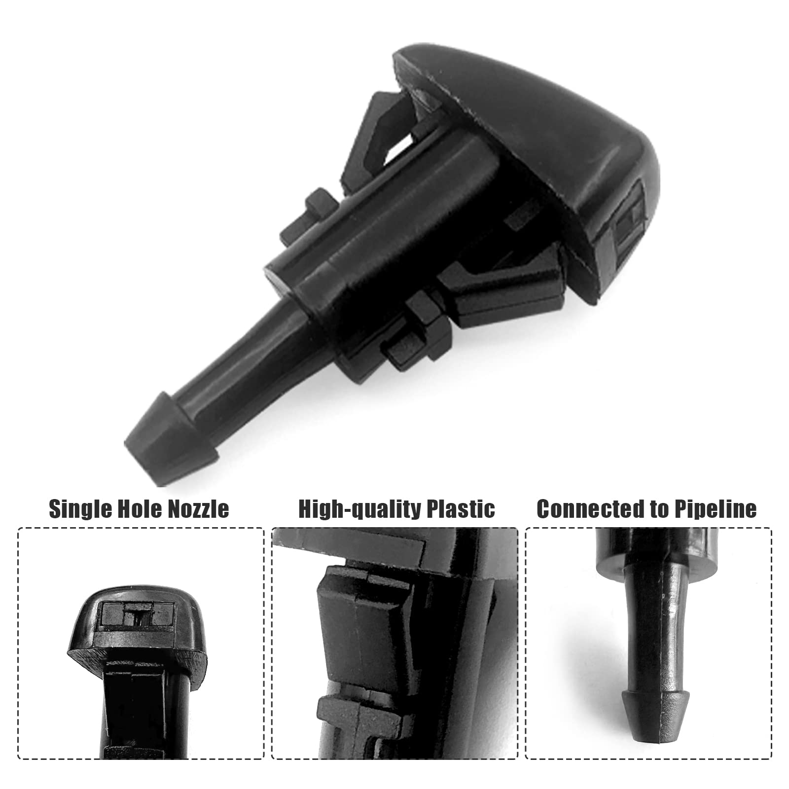 Windshield Washer Hose Kit, 5M Washer Fluid Hose+12 Pcs Hose Connectors+2 Fan Nozzles+2 Rubber Gaskets, Connect Car Water Pump And Nozzles, Suitable For Most Car Windshield Washer Tubing