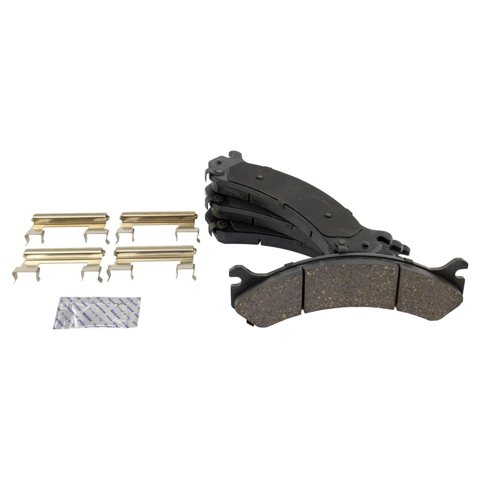 TRQ Rear Brake Pads Ceramic Compatible with 2001-2006 Chevrolet Silverado 3500 2007 Silverado 3500 Classic 2007-2010 Silverado 3