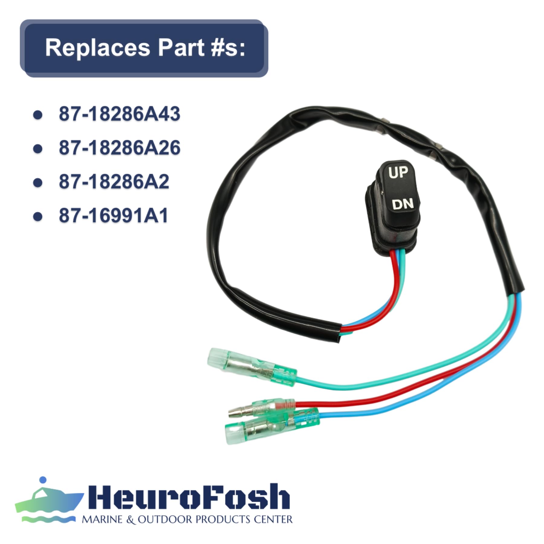 Heurofosh 18286A43 Remote Control Trim & Tilt Switch For Mercury Mariner Outboard Motors 87 18286A26