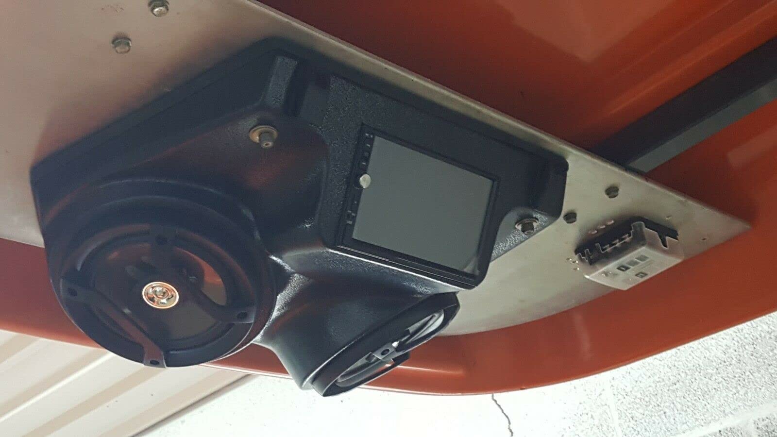 Hecasa Universal Overhead Console Stereo Radio Cover Compatible With Golf Cart Utv Polaris Rzr 800, 570, Rzr-4, Xp1K Arctic Cat, John Deere, Kawasaki Mule, Can Am, Yamaha