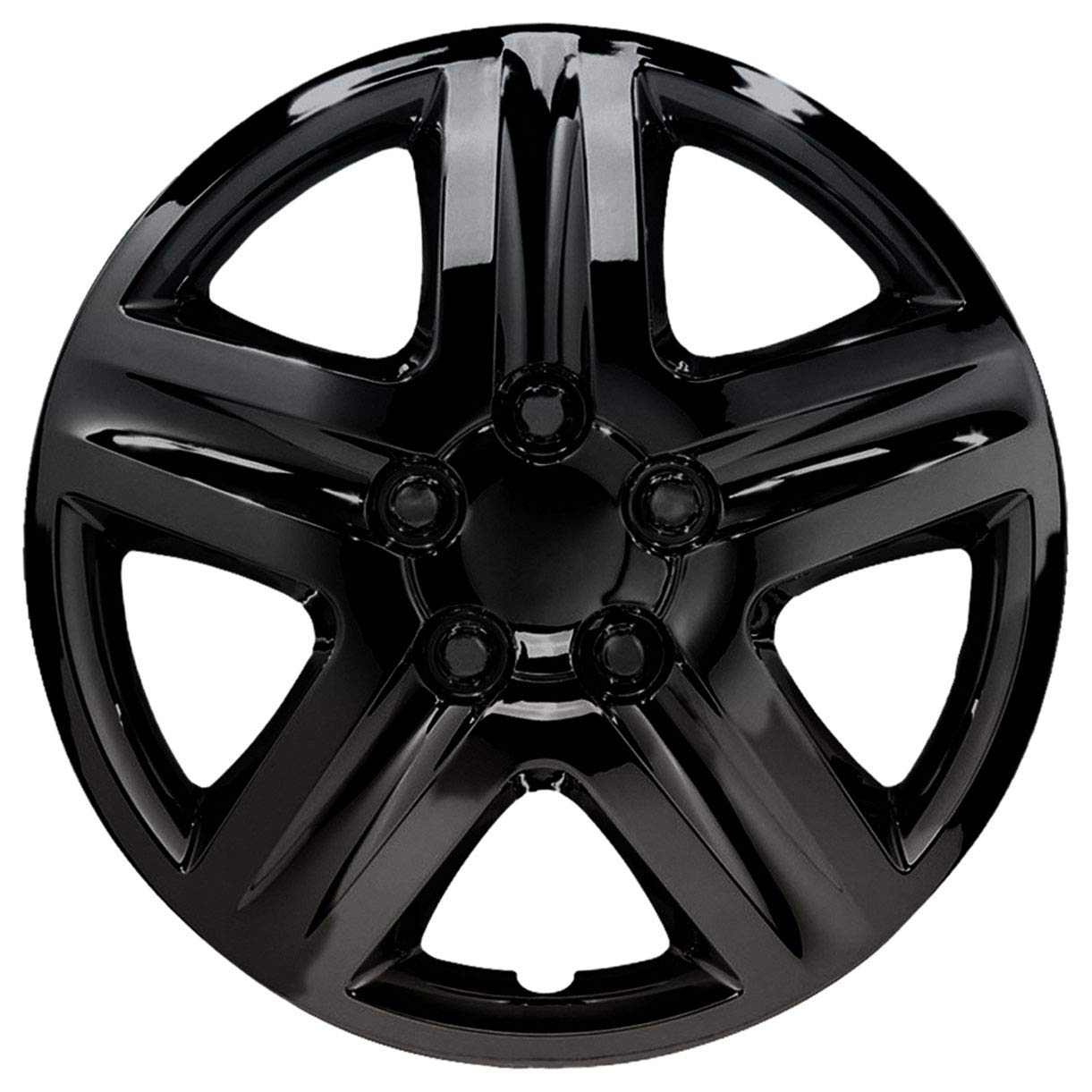 Elite Auto Chrome 17'' Gloss Black Hubcaps - Deluxe Abs Covers For 'Monte Carlo' Style (Set Of 4)