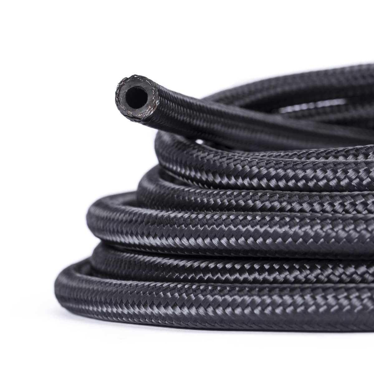 8AN 20FT Fuel Line Hose Kit, Nylon Stainless Steel Braided Fuel Line Oil/Gas/Fuel Hose End Fitting Hose with 10PCS Swivel Fuel H