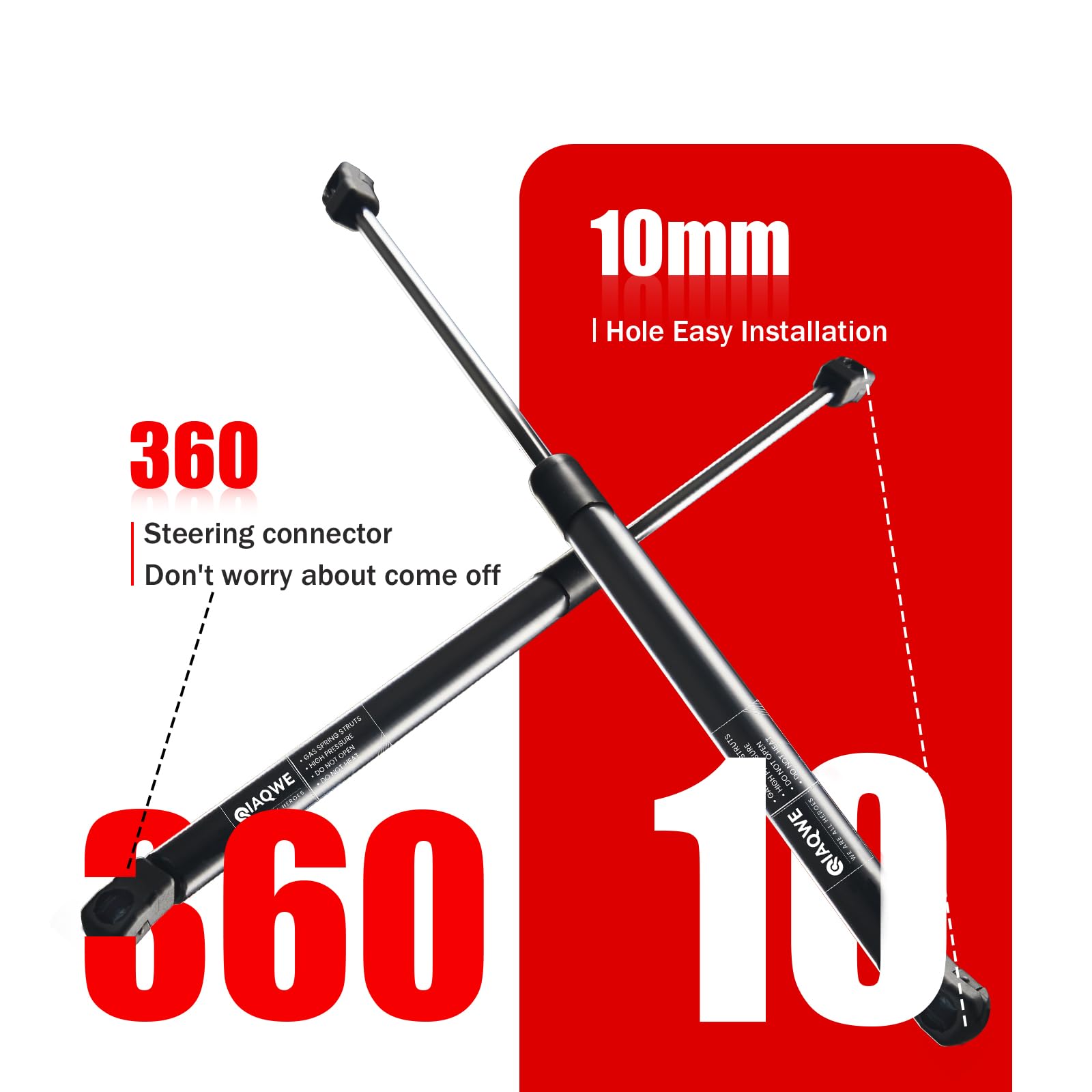 Iaqwe 7094-W Nissan Hood Lift Support Compatible With 2015 2016 2017 2018 2019 2020 2021 2022 2023 2024 Nissan Murano Front Gas