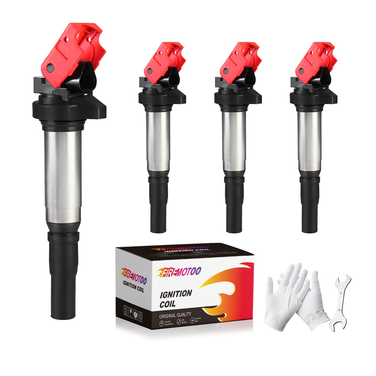 Firemotoo Pack Of 4 Ignition Coil Pack Compatible With 2007-2015 Mini Cooper/ 2011-2016 Cooper Countryman L4 1.6L, Replacement F